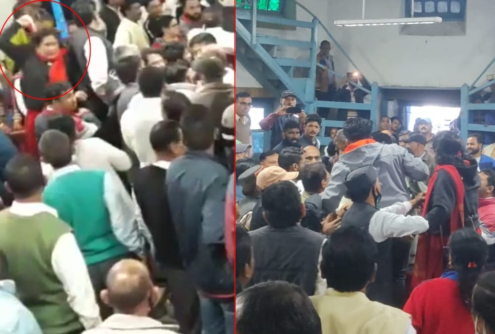 Uttarakhand News: Ruckus And Fight in Congress Meeting after indecent Comment on Women workers in Pauri photos