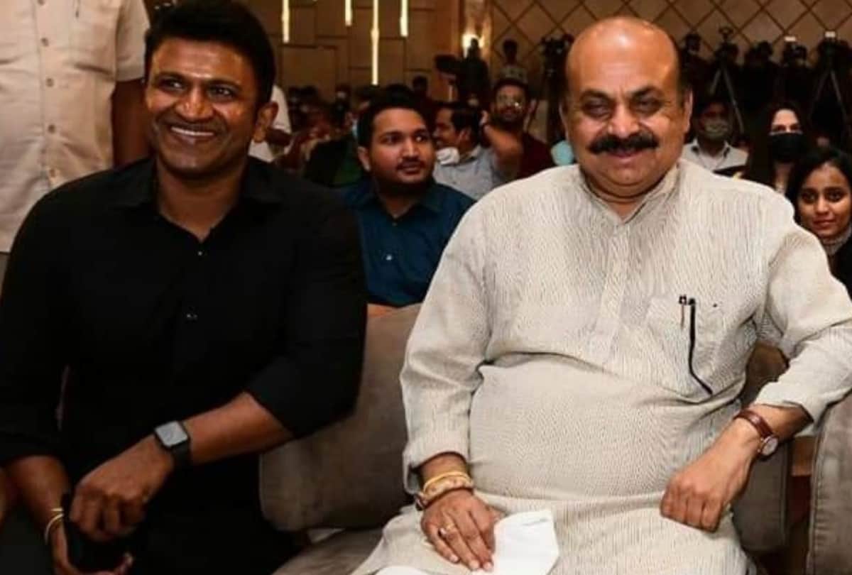 Actor Puneeth Rajkumar PM Modi and CM Basavaraj Bommai pay tribute to the actor