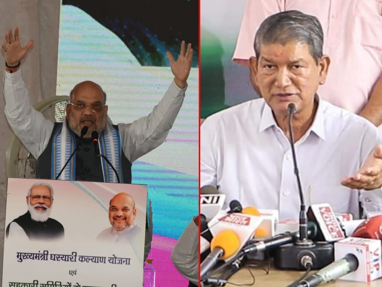 amit shah in dehradun: amit shah openly challenges harish rawat