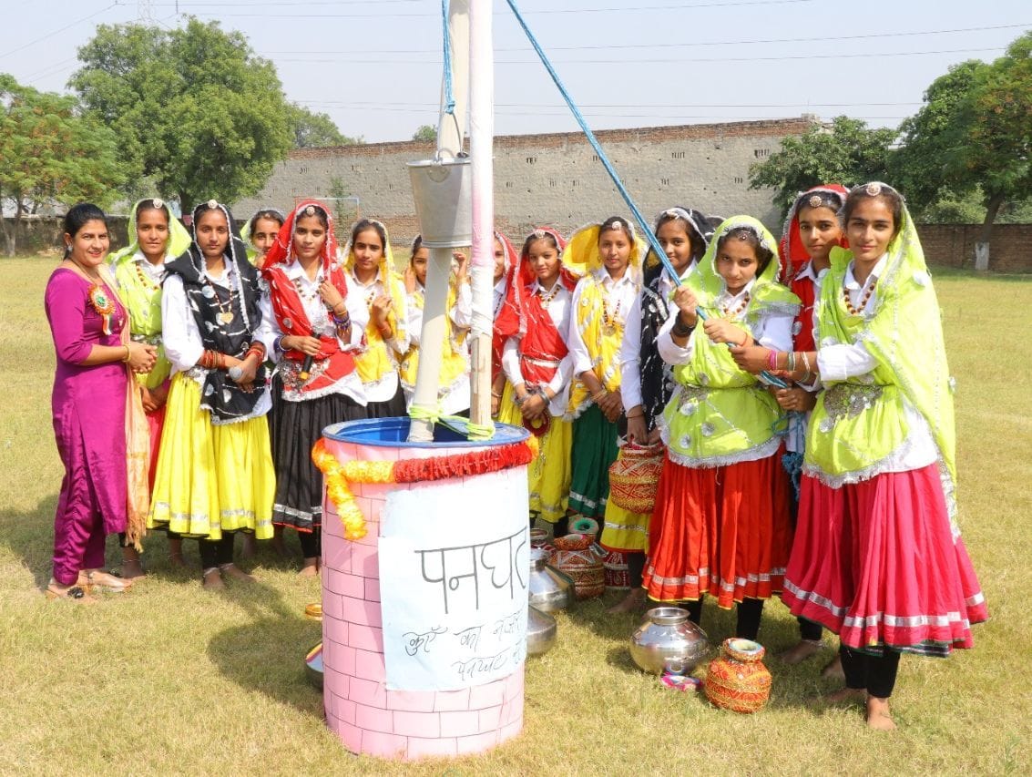 our lovely Haryana, there milk curd food eating
