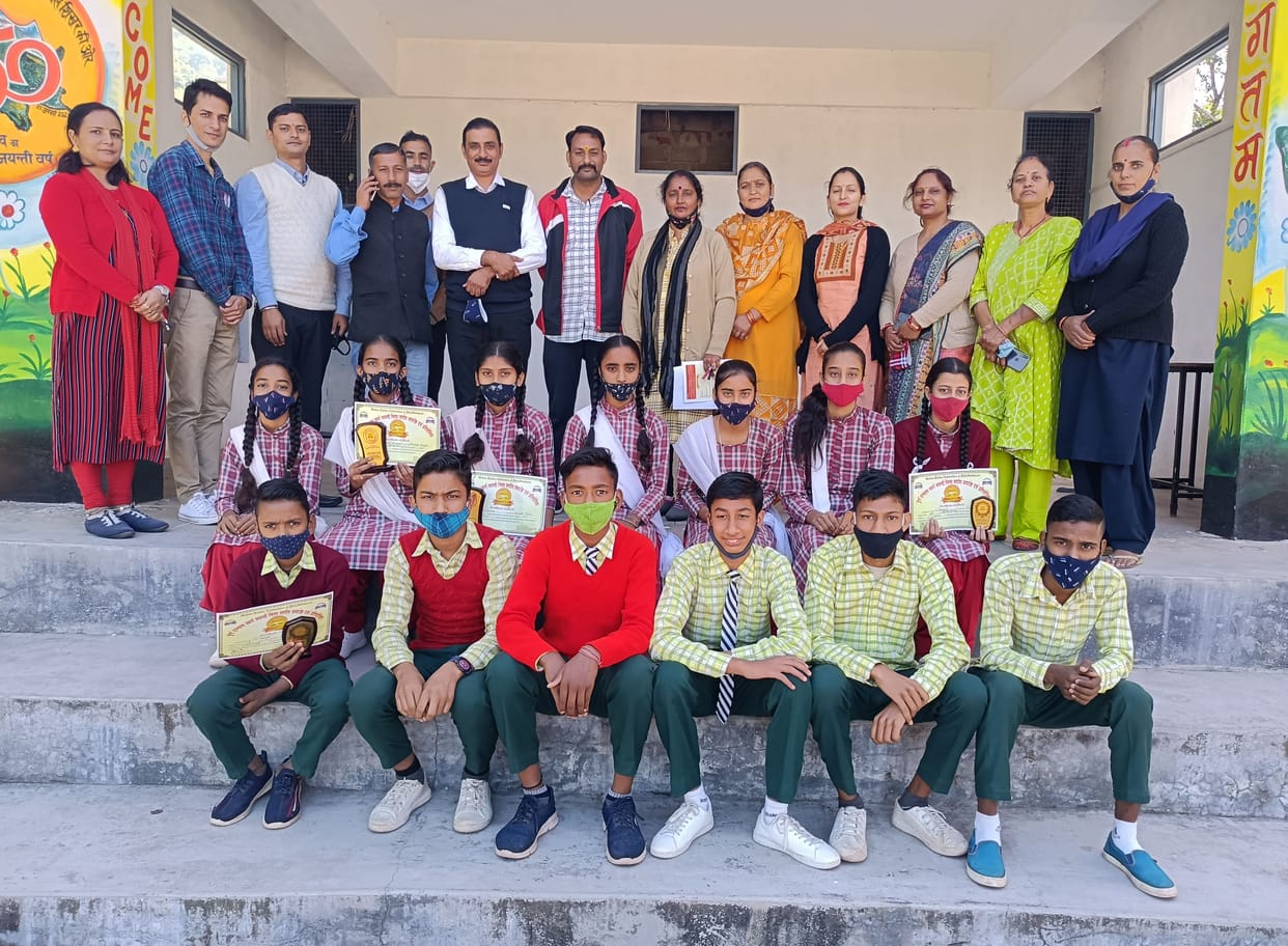 Students who performed better in district level competitions honored