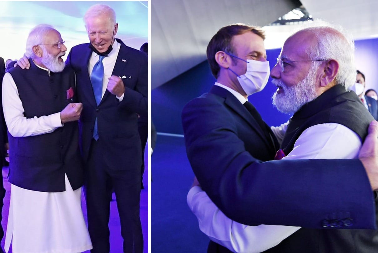 G20 Summit: PM Modi arrives for G20 Summit at Roma Convention Center, received by Italian Prime Minister Mario Draghi