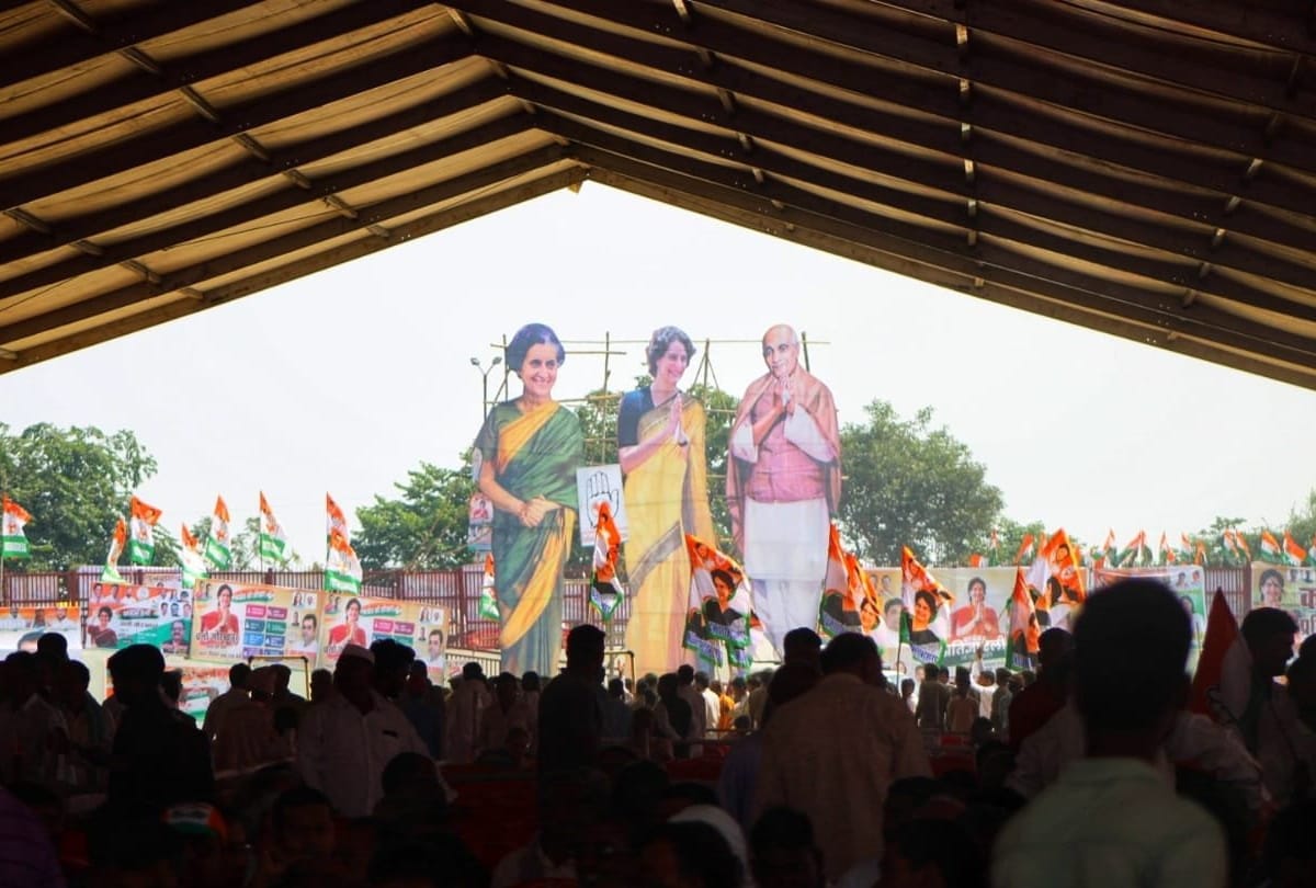 People gathered at Priyanka Gandhi Pratigya rally in Gorakhpur