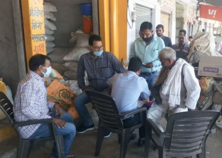 Food department sealed with a sample of mustard oil