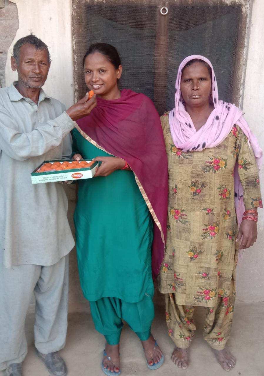 Laborer's daughter became police sub-inspector, Yamunanagar