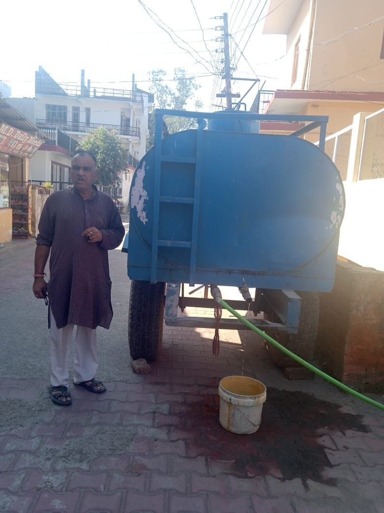 Drinking water shortage in Rauda Sector-2 of Bilaspur