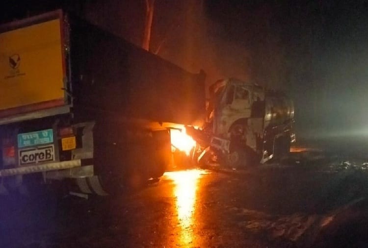 Tanker driver burnt alive in road accident in Karnal