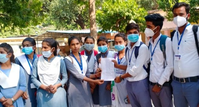 Uproar of students over beating of college teacher