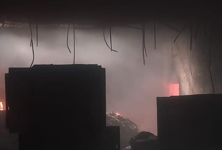 Fire break out in a spinning mill in Ludhiana of Punjab