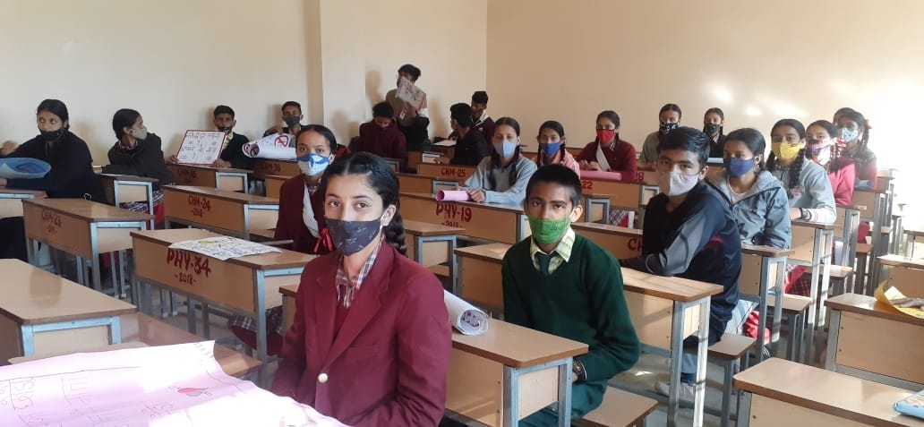 Preeti and Palak got first position in Slogan writing