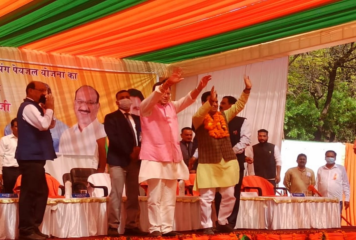 uttarakhand news: Chief Minister Pushkar Singh Dhami inaugurated and lay foundation stone of development schemes in srinagar