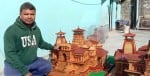 अपने हाथों से बनाए चार धाम मॉडल के साथ अनिल कुमार। संवाद