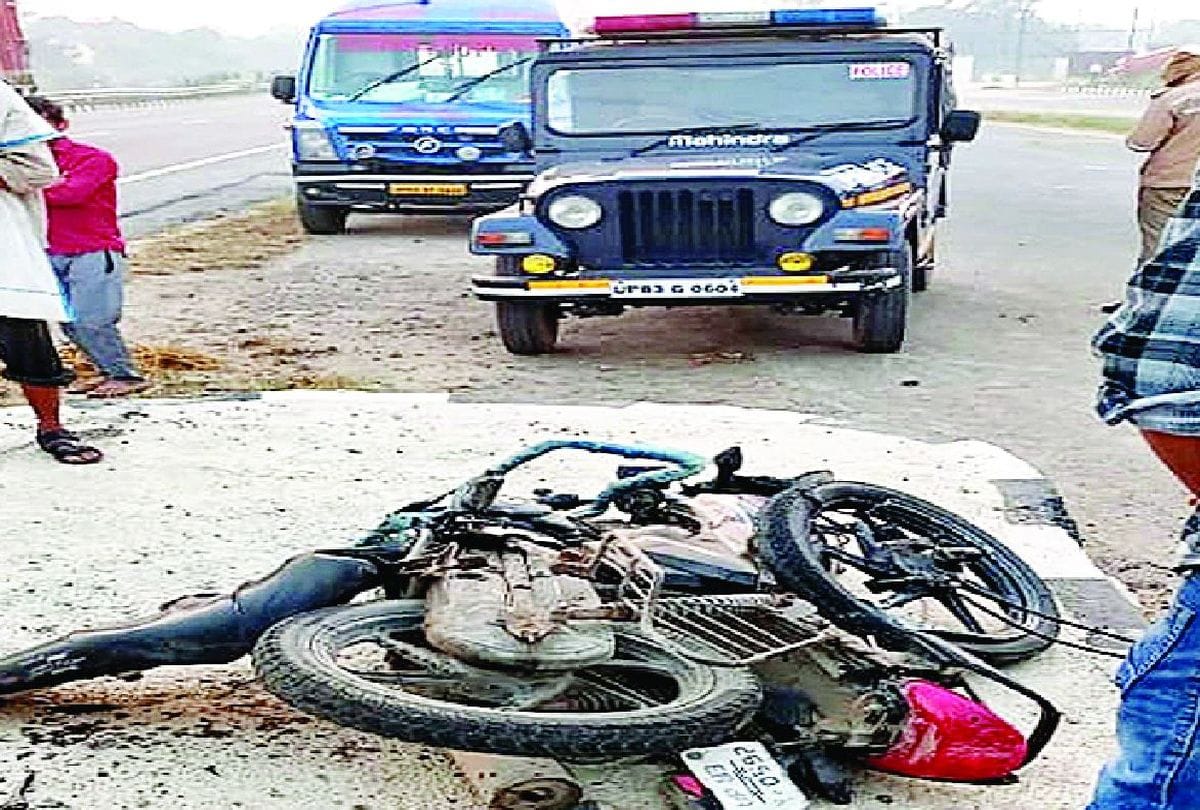 Bike Accident At Firozabad Highway Two Youth Dies