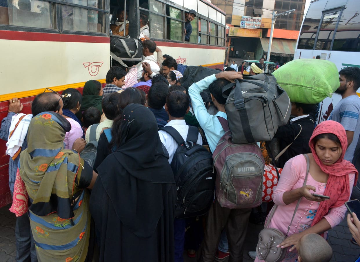 Roadways buses coming from Noida-Delhi at 60 percent load factor