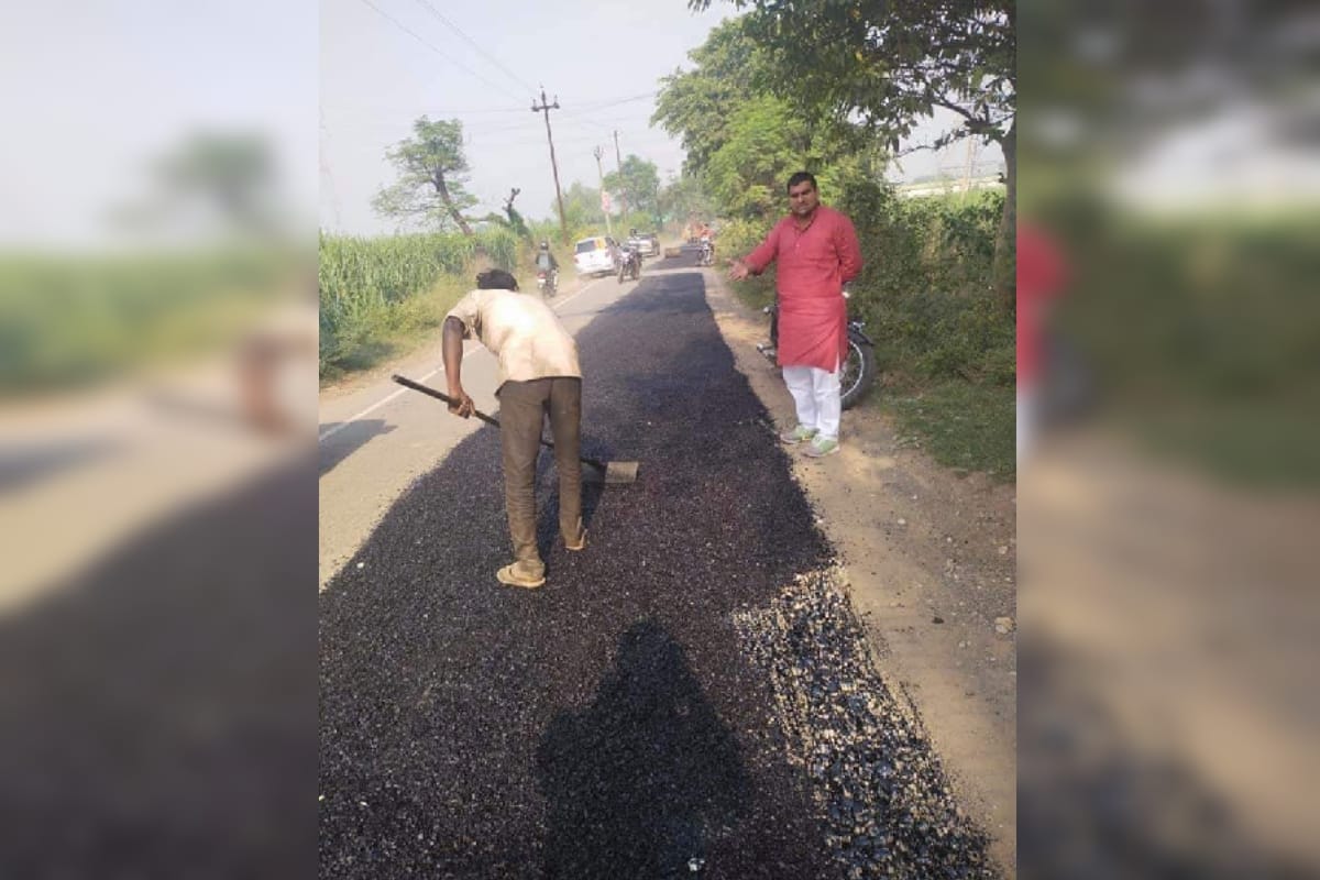 Effect of news: Construction of Biharipur road started from Faizpur Ninana-Naithala in Baghpat