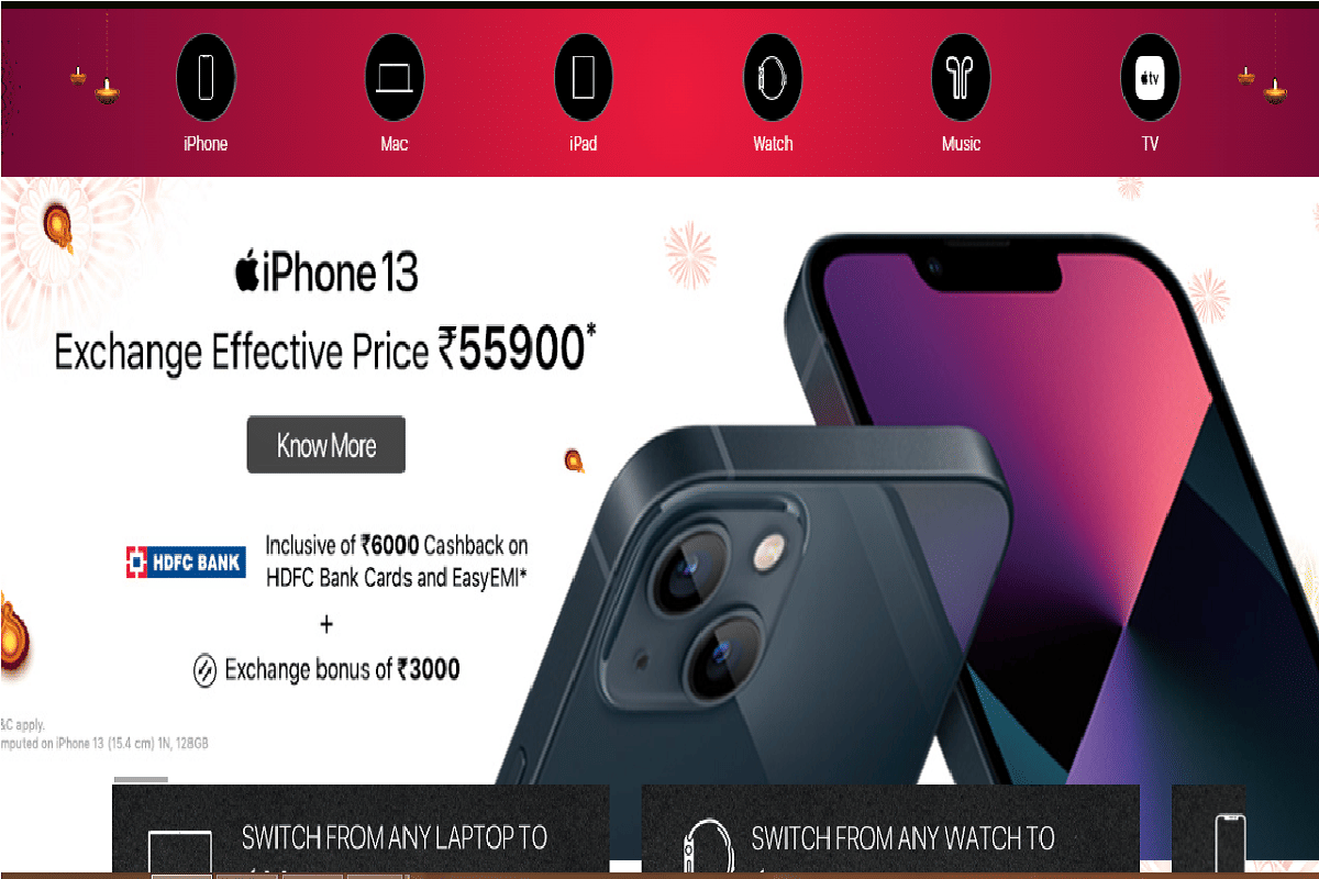 Buy Apple iPhone 13 at just rs 5900 in Diwali sale