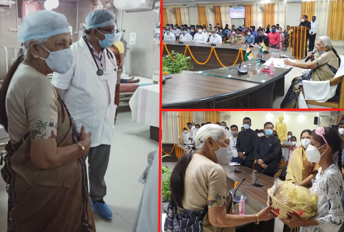 UP Governor Anandiben Patel visited in Maharajganj