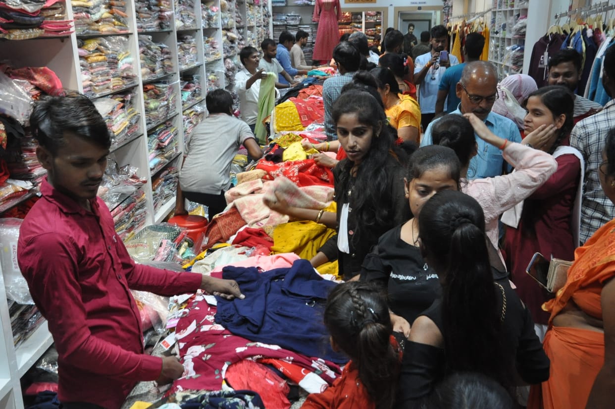 The market blossomed with festive gusto, today there will be rain