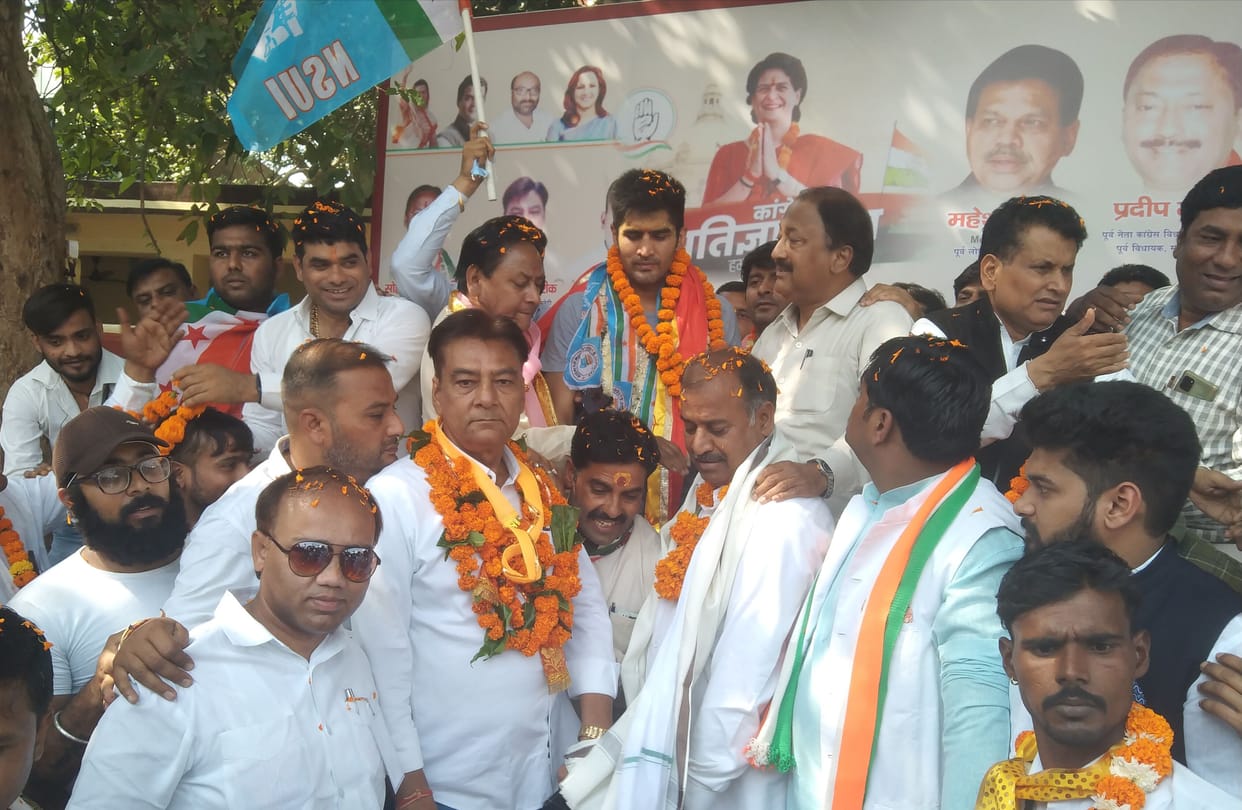 Mathura: Congress's pledge yatra reached Vrindavan was warmly welcomed