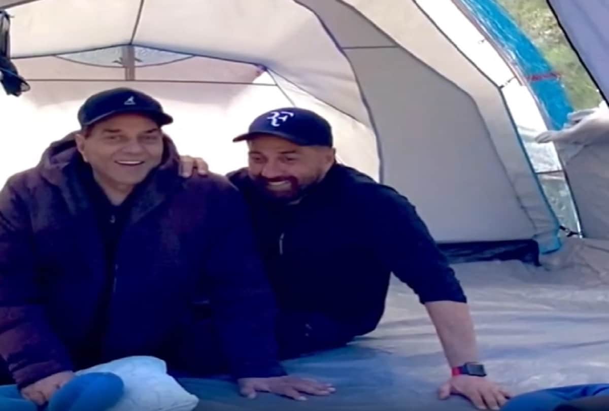 Dharmendra says thank you as Sunny Deol takes him to Manali watch