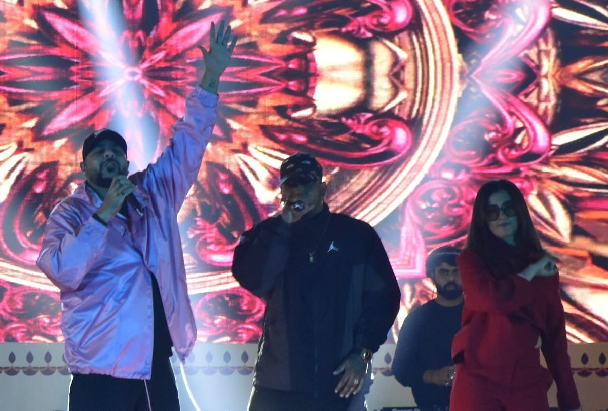Rapper badshah in Lucknow.