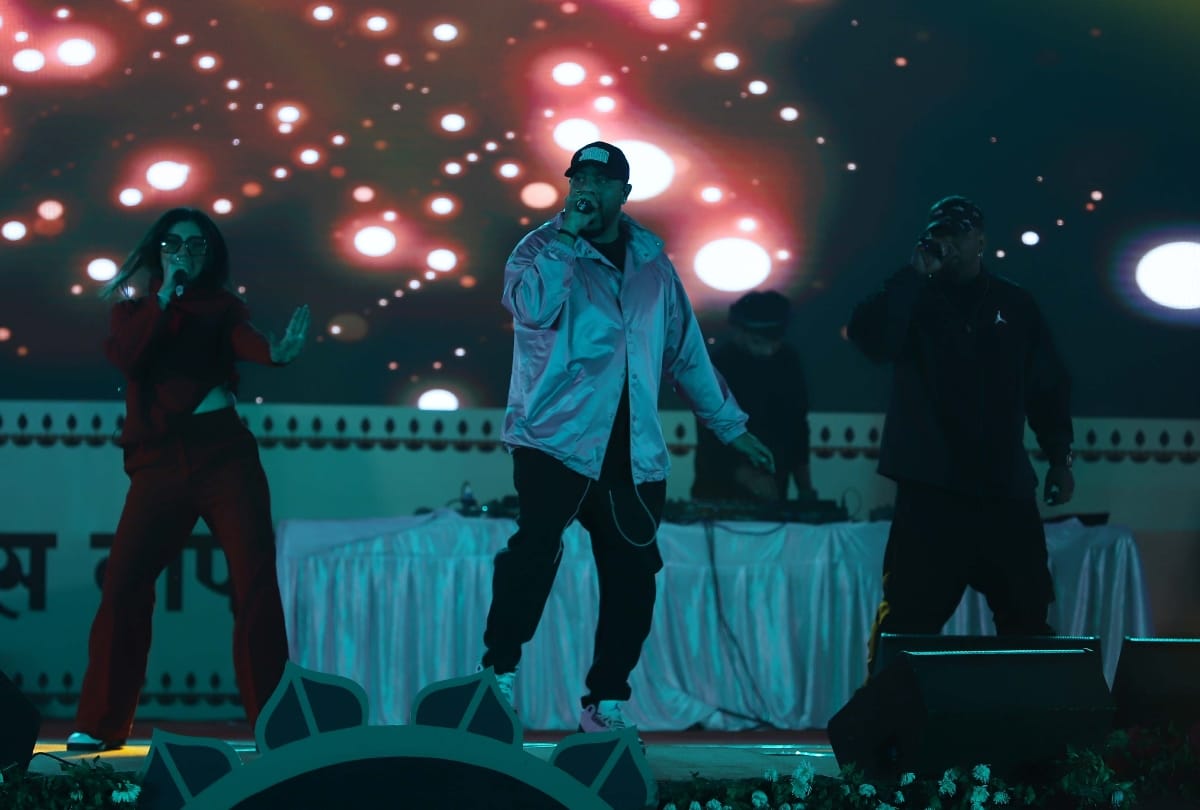 Rapper badshah in Lucknow.