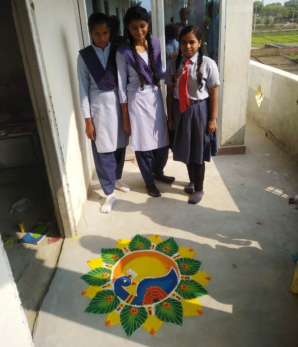 Winner participants of Rangoli competition honored