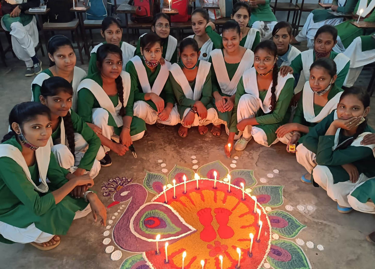 Children made a splash in schools and colleges on Deepotsav