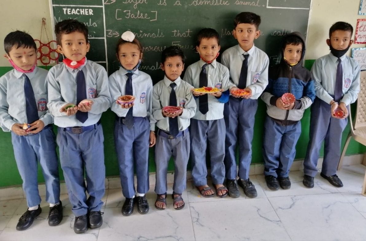 Children dressed up.