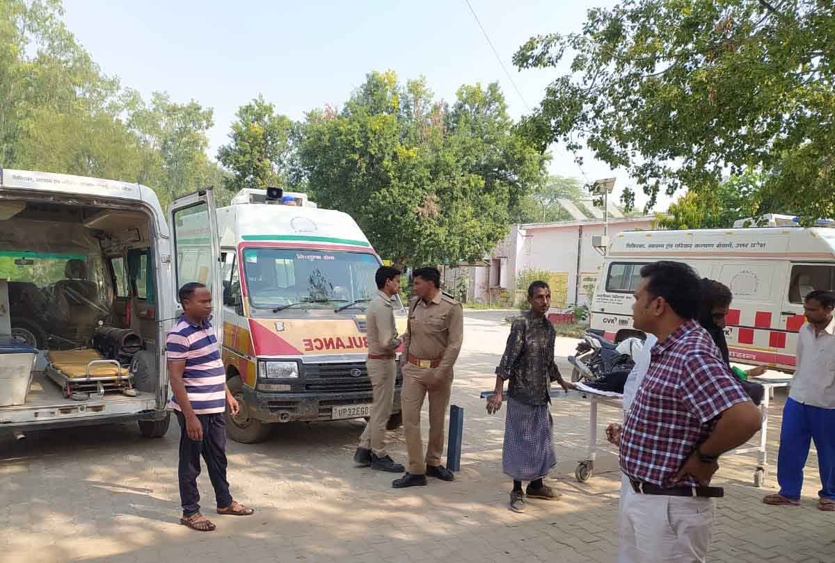 Jalaun: death of old woman on the line for fertilizer, the police had reached the CHC with the help of an ambulance