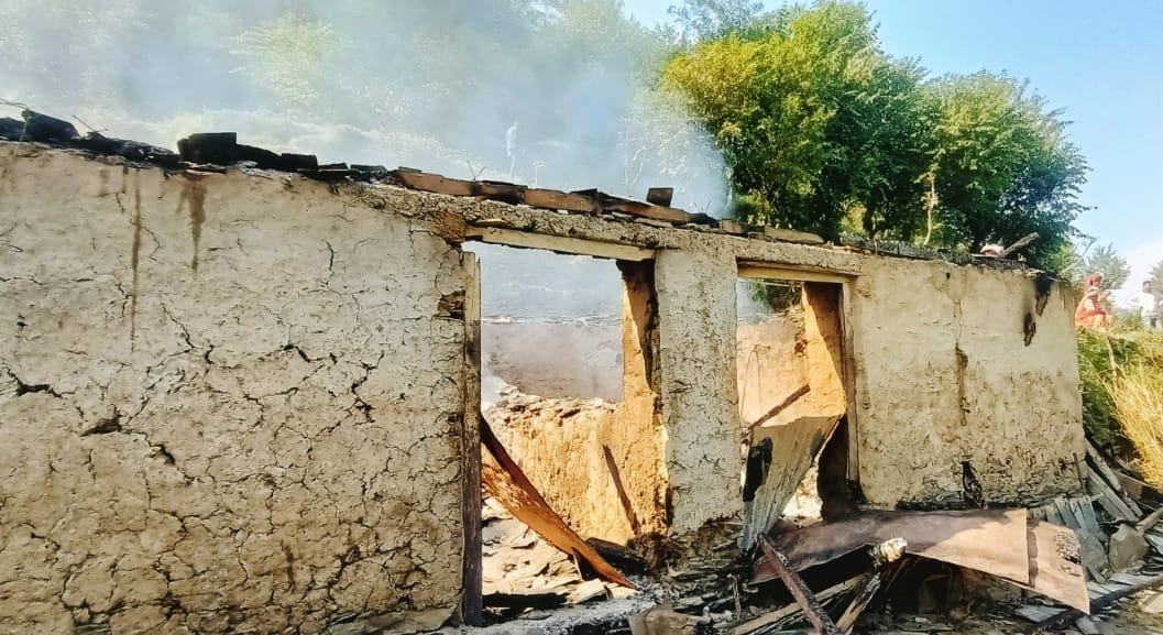 Lakhs of wood burnt due to fire in Gaushala
