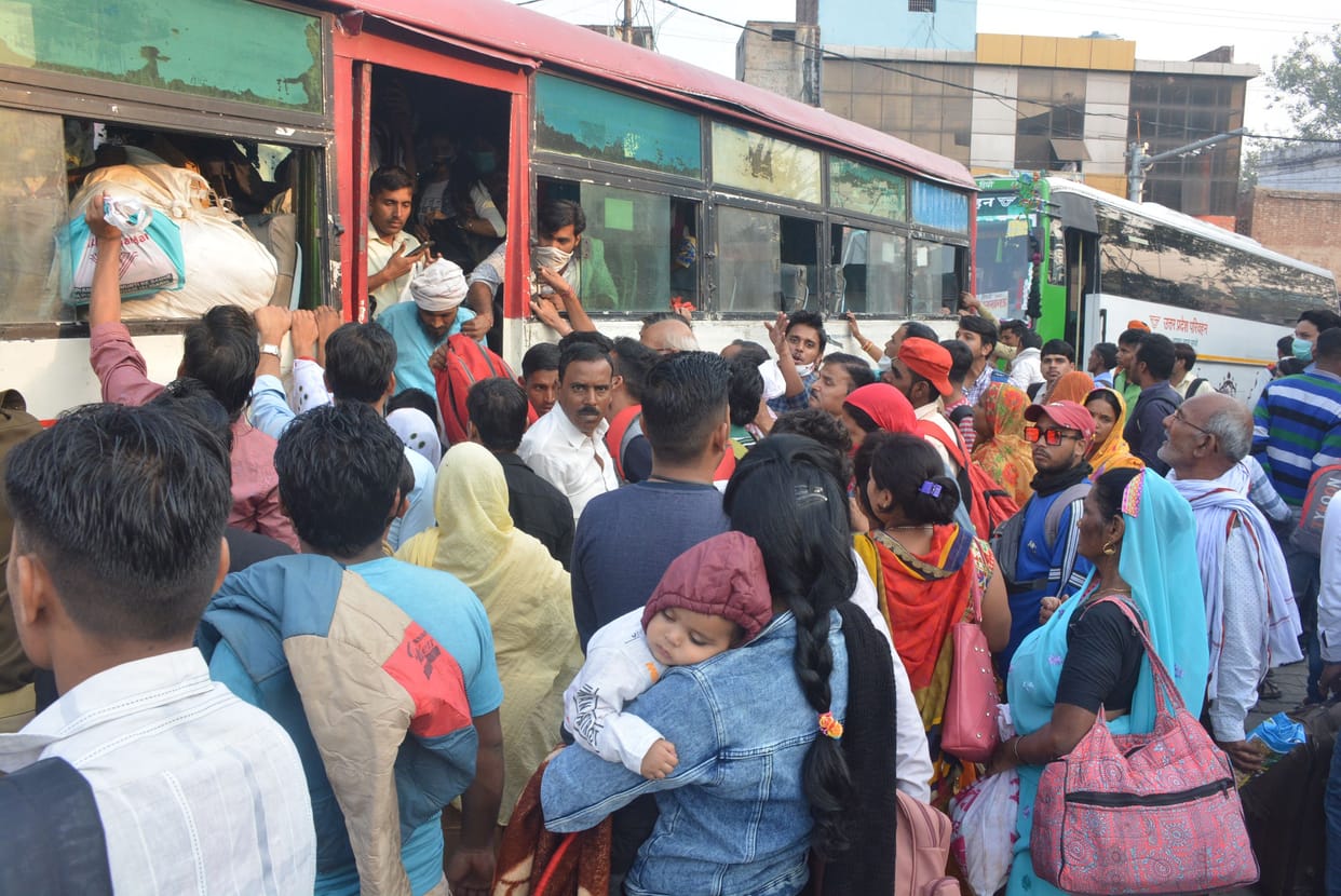 Passengers kept waiting for the buses
