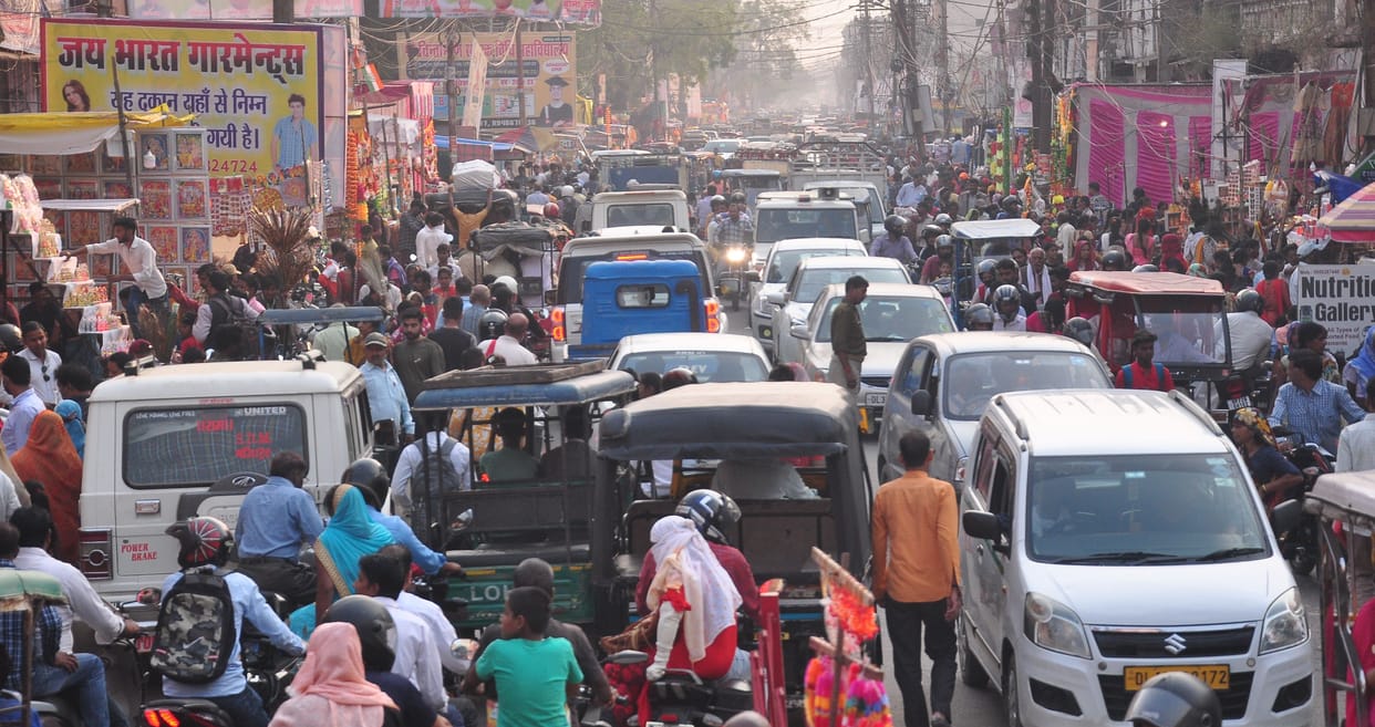 There is jam everywhere in the city on Dhanteras