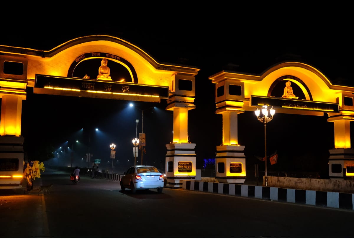 Ornamental lights enhance beauty of Gorakhnath temple road in CM City gorakhpur