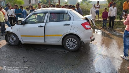 Road accident in Sonbhadra  woman  including two killed after overspeed truck rammed into car