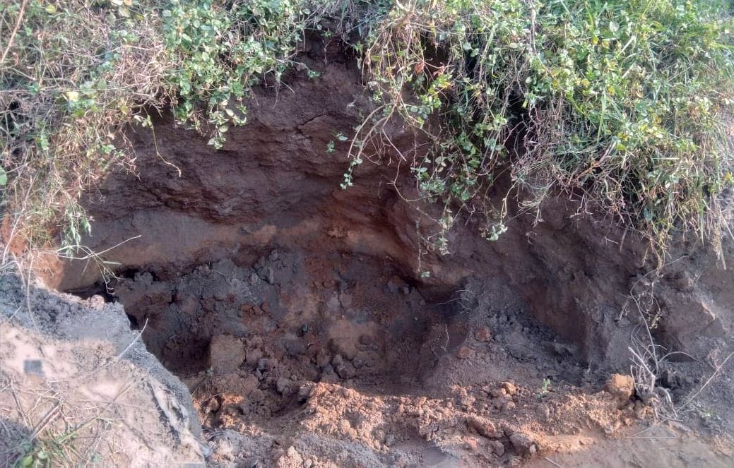 2 child died due to soil erosion