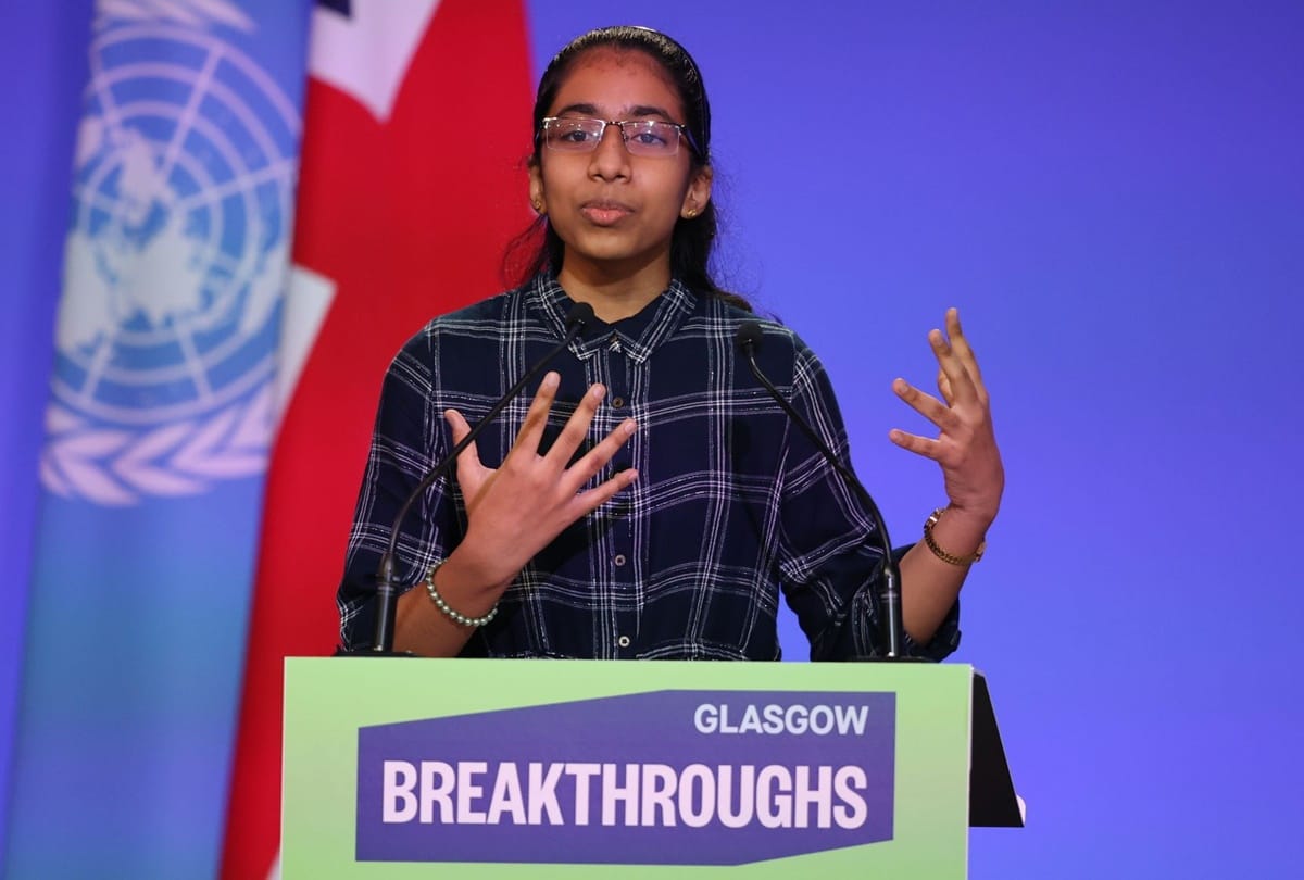 Indian schoolgirl Vinisha Umashankar says We'll lead even if you don't to world leaders at COP26 news and updates