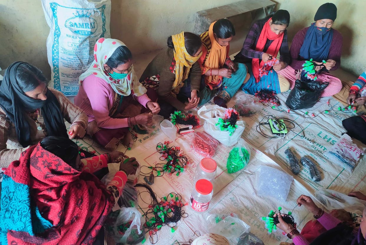 Electric lights are lighting up the lives of women too