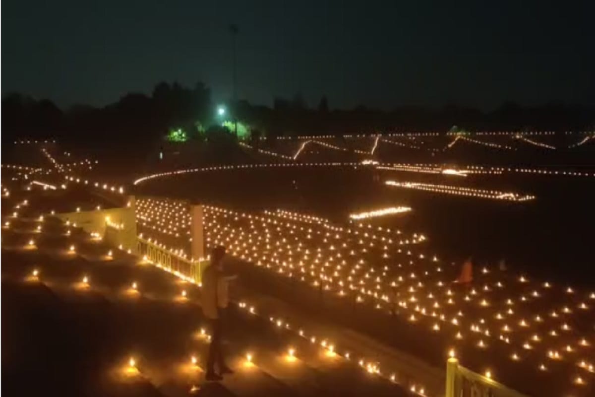 Players have decorated the grounds of Kailash Prakash Stadium with lamps in Meerut