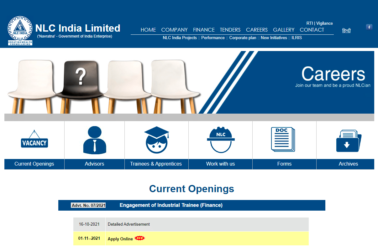NLC Trainee Recruitment 2021 Industrial Trainee Posts