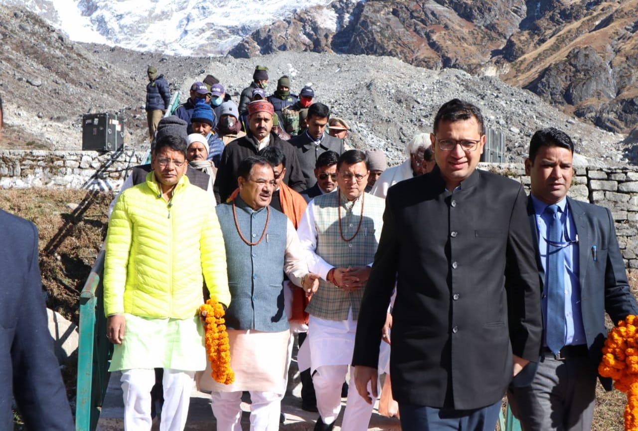 Uttarakhand Char Dham devasthanam board: cm pushkar singh dhami reach kedarnath today, see photos