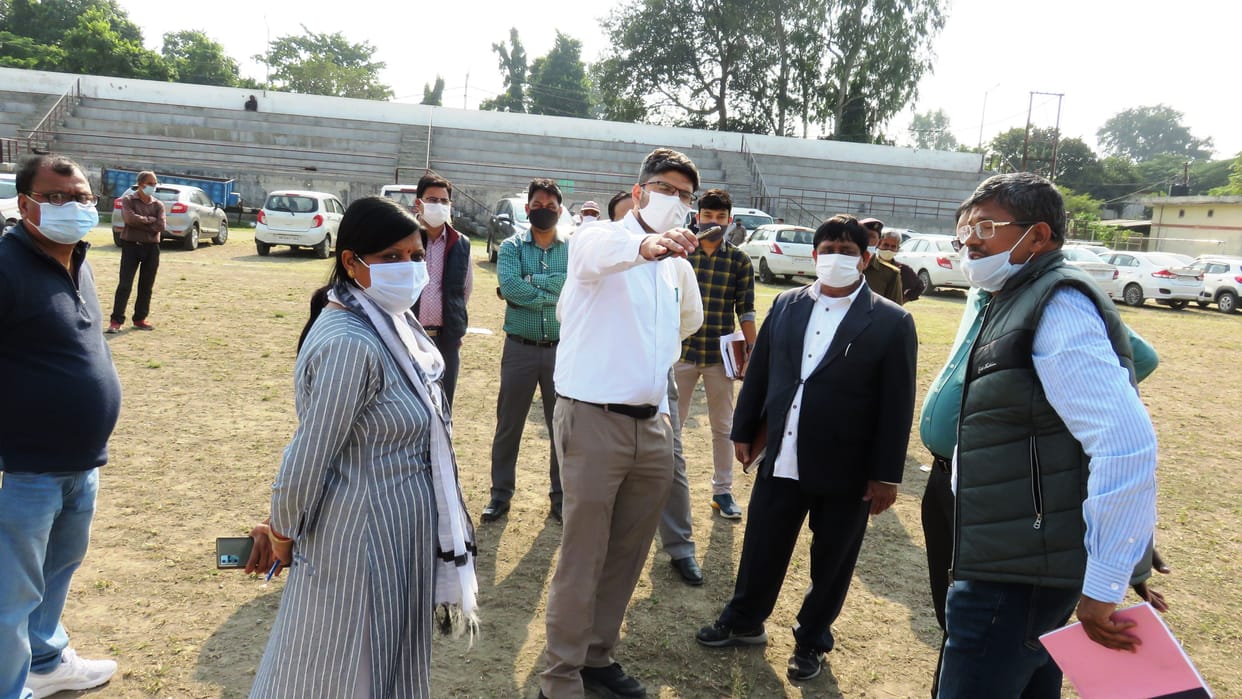 CDO inspected the mini stadium