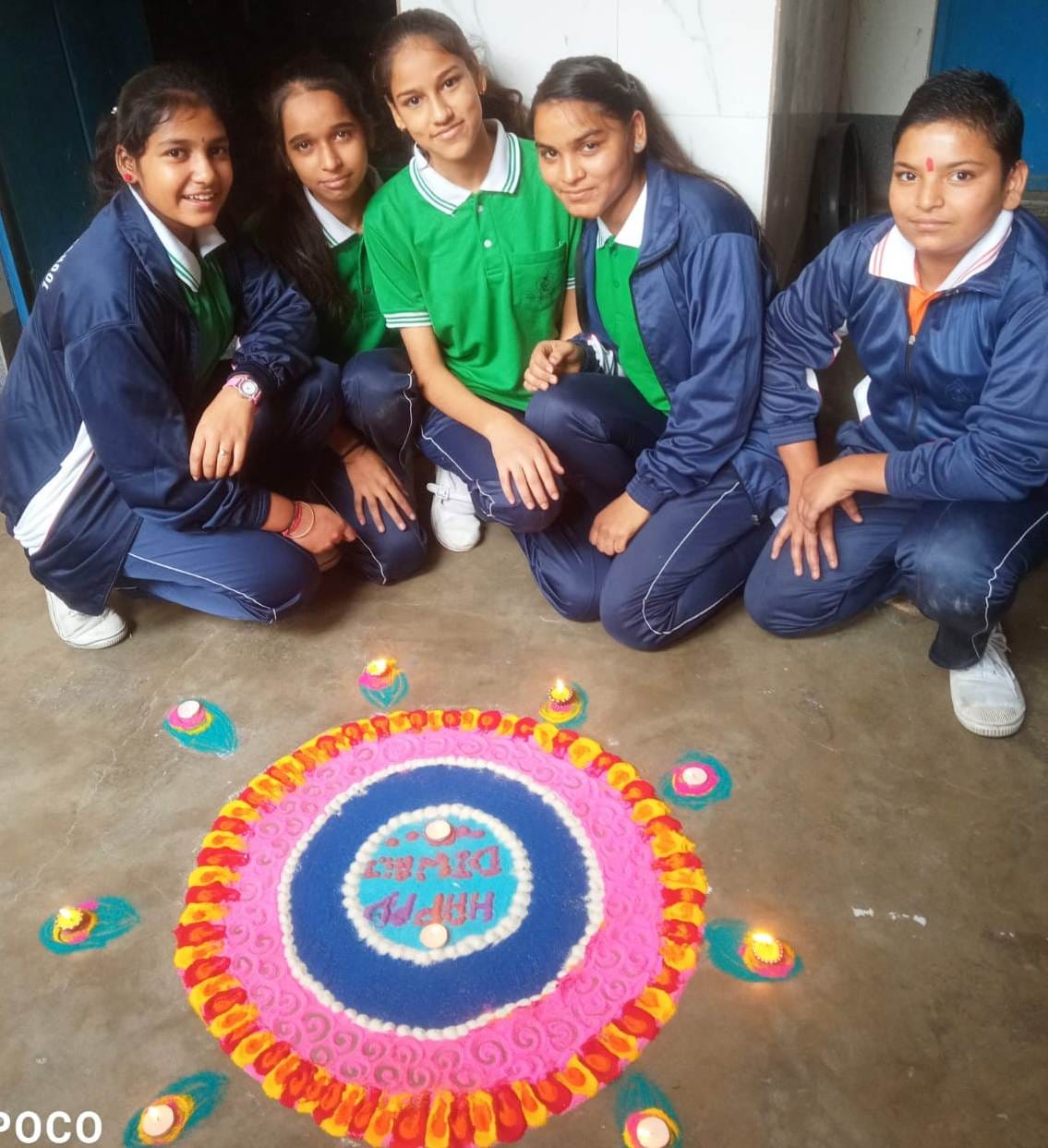 Talent shown in Mehndi, Diya, Rangoli