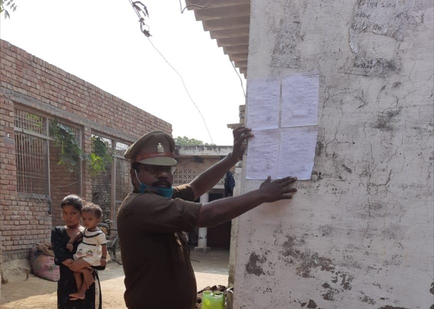 Hathras: Attachment notice pasted against four accused