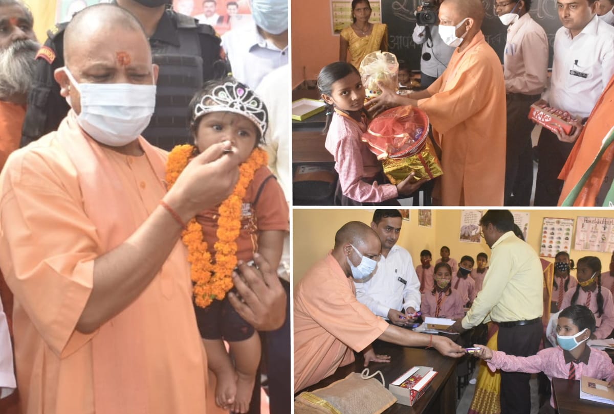 cm yogi reached vantangiya Village for celebrate diwali
