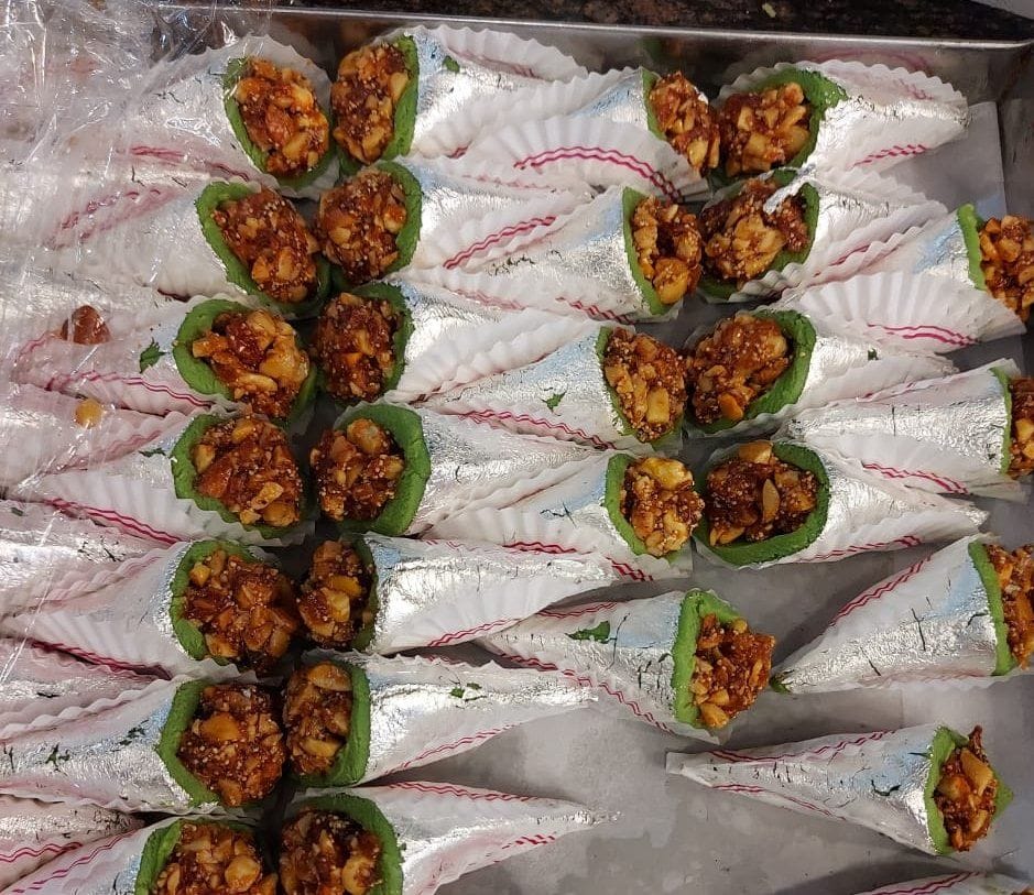 Cashew betel sweets on Diwali