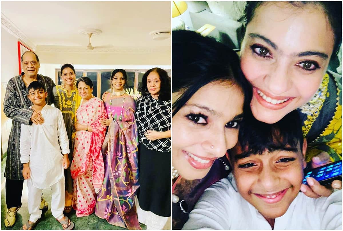 Social Media: Kajol was seen celebrating Diwali with mother Tanuja husband Ajay Devgan and daughter Nyasa give it a miss