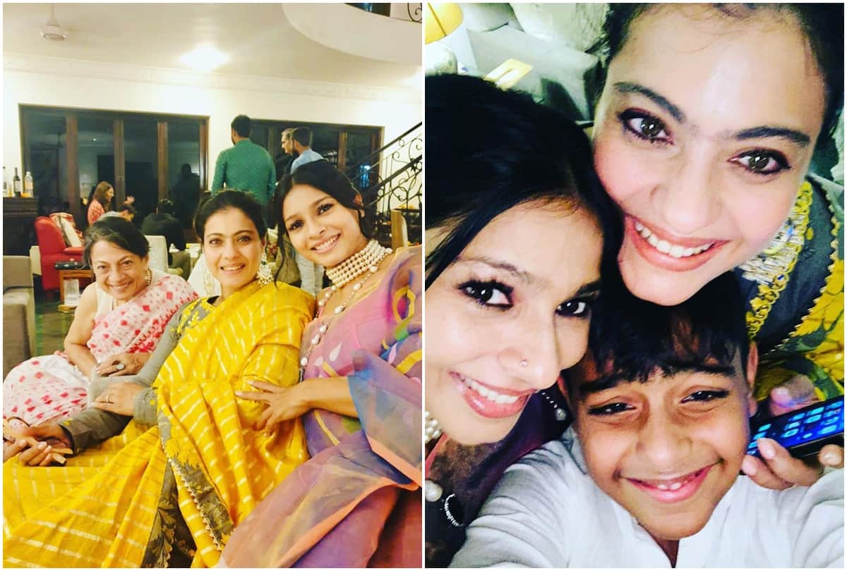 Social Media: Kajol was seen celebrating Diwali with mother Tanuja husband Ajay Devgan and daughter Nyasa give it a miss