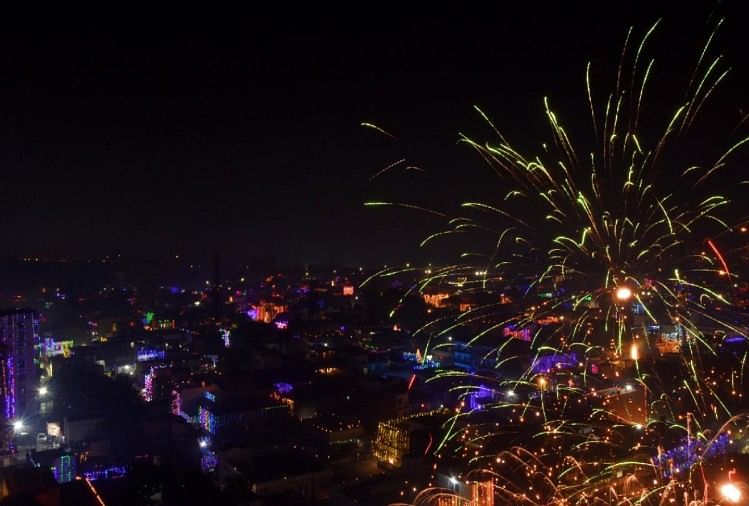 Gorakshanagari illuminated with colorful lights in Gorakhpur