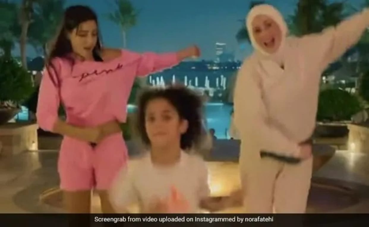 Nora Fatehi Latest Steves Dance Challenge Video Goes Viral on social media